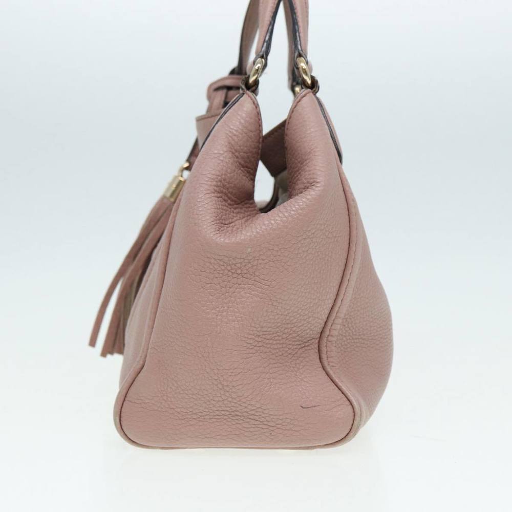 GUCCI Soho Hand Bag Leather 2way Gold Pink 336751 Auth am6760 - Picture 4 of 16